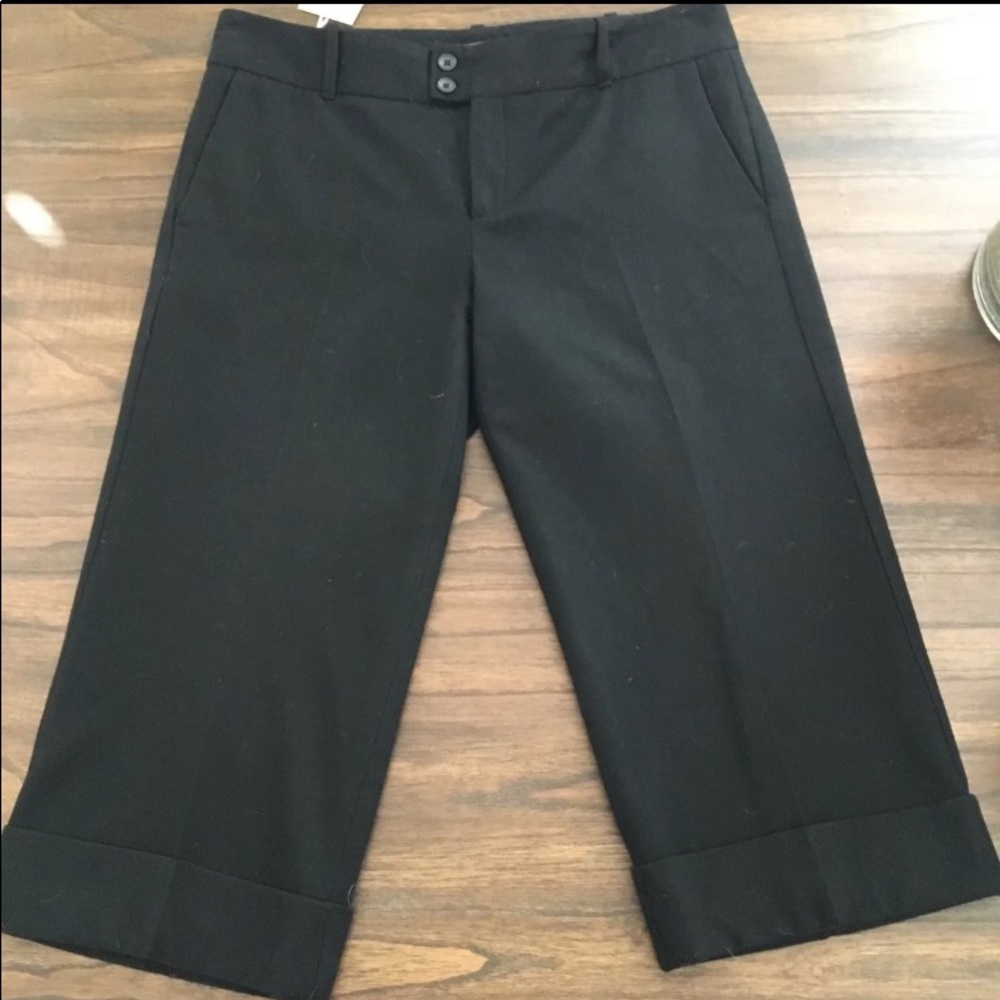 Banana republic cropped slacks- black wool